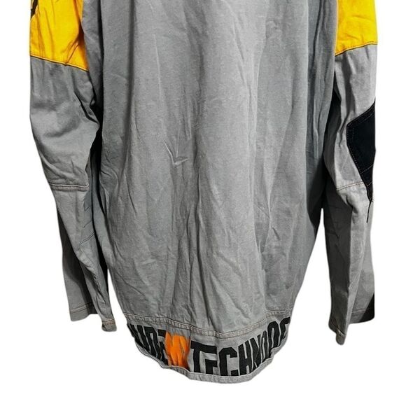 Vintage Black and Yellow No Fear racing long sleeve extra large top motocross - Picture 5 of 13